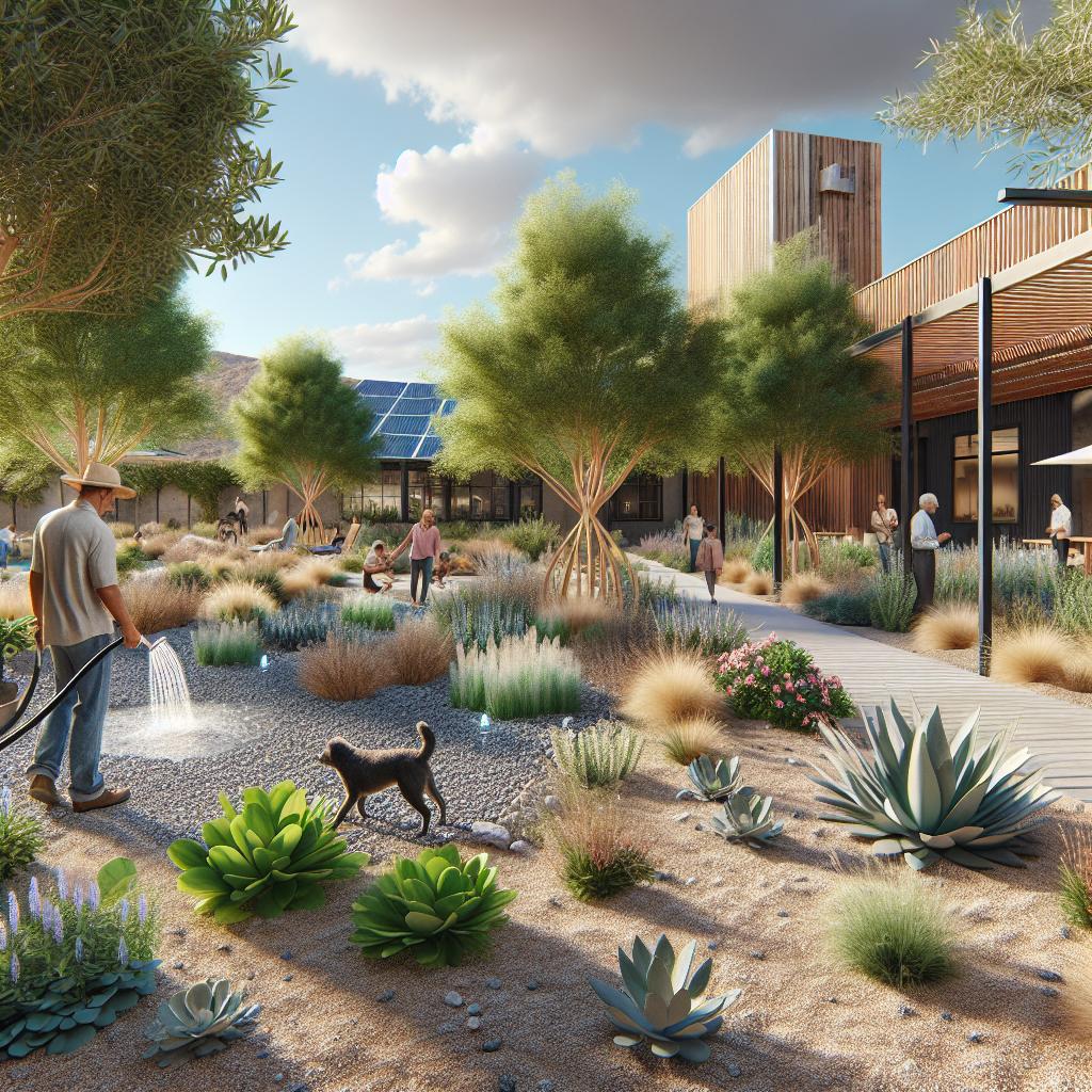 Drought-resilient community landscaping