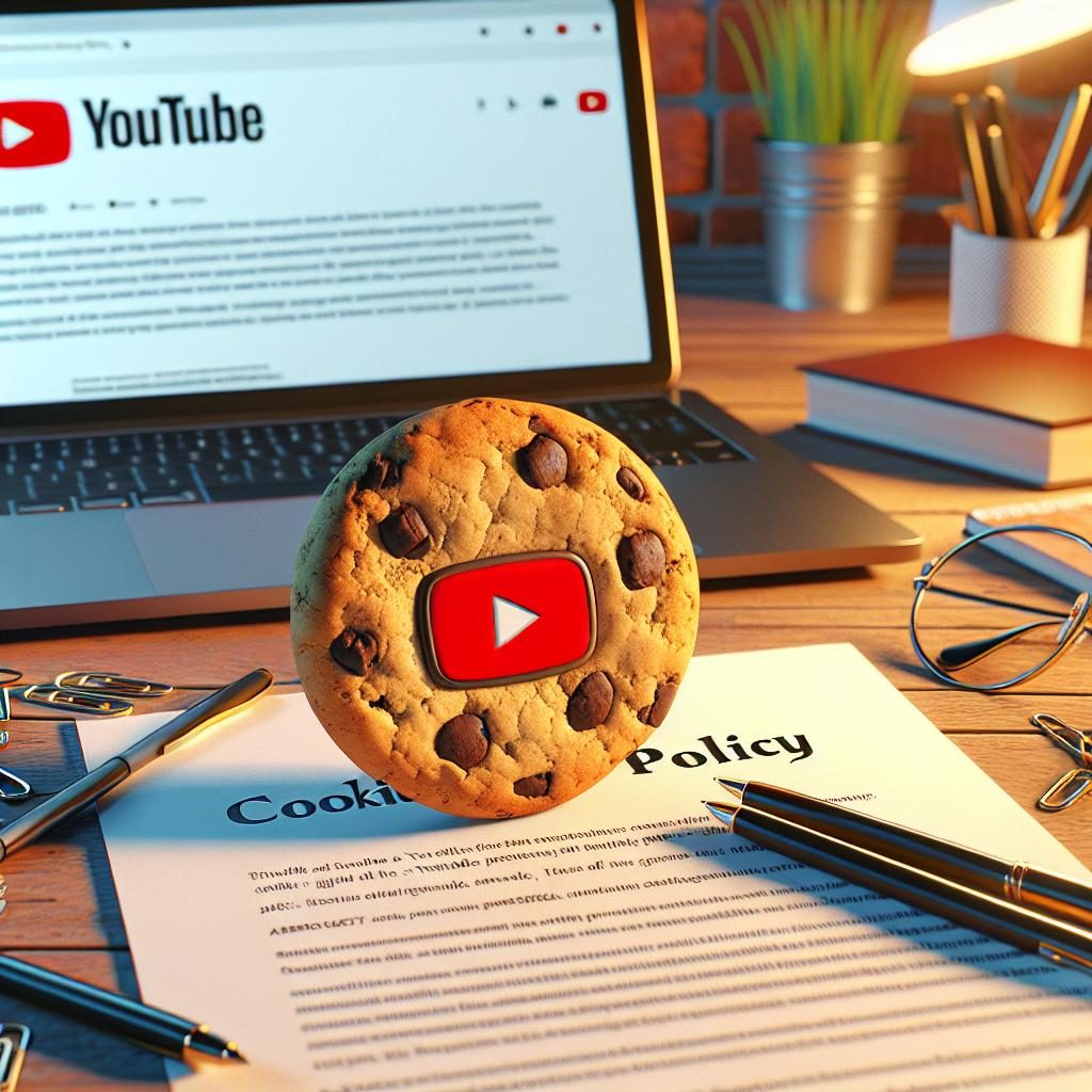 YouTube cookie policy concept.