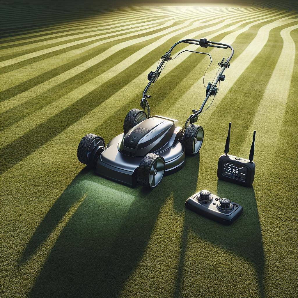 Remote lawn mower technology.