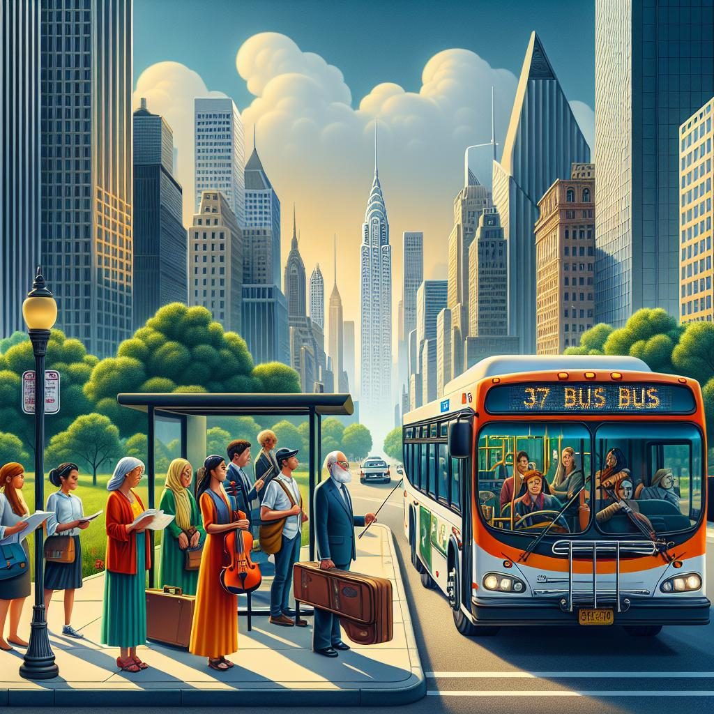 City bus transportation concept.