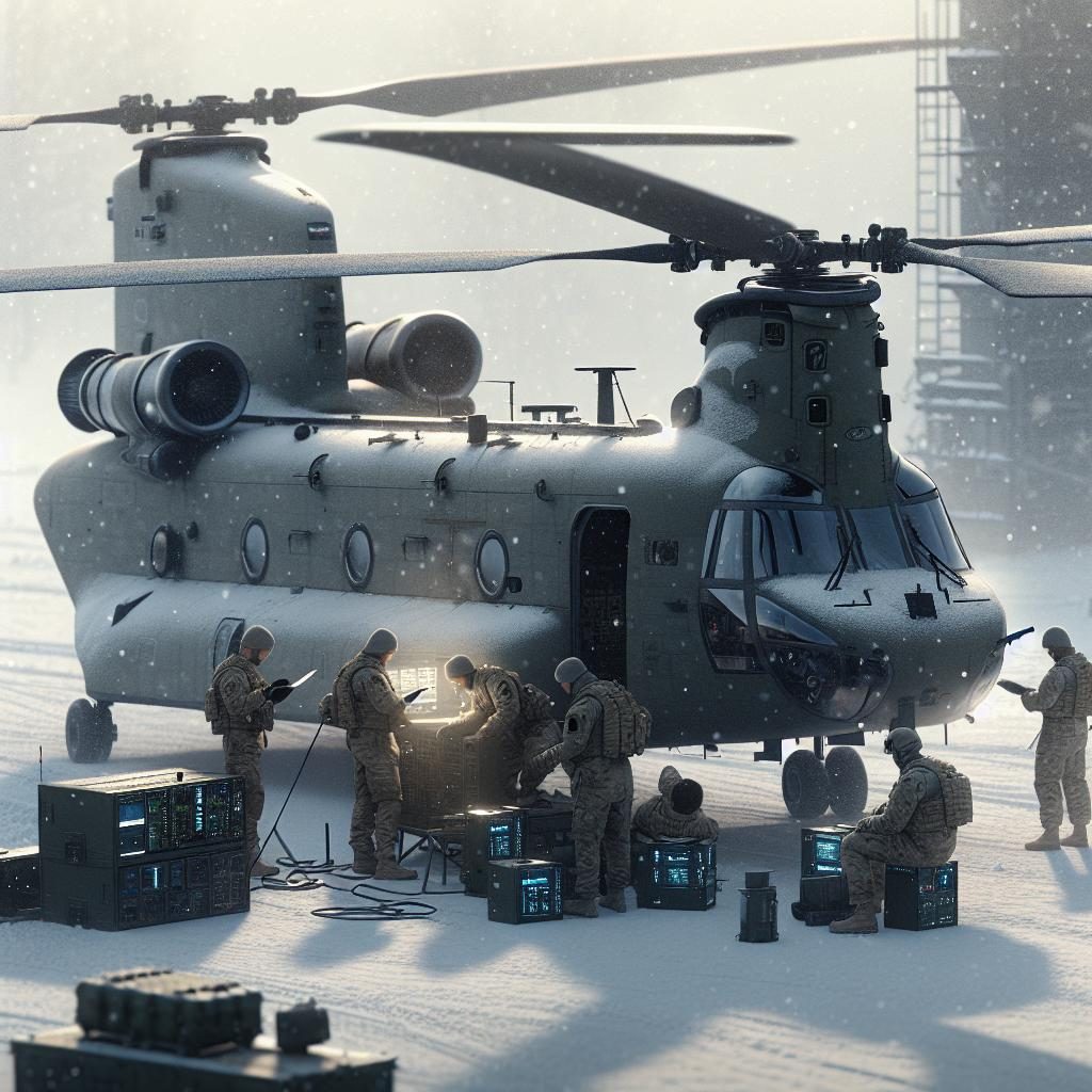 Chinook Helicopter Winter Training