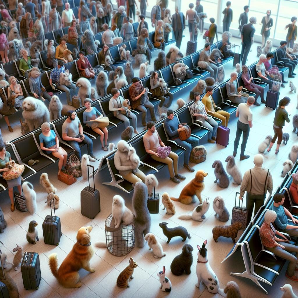 Furry Friends at Airport