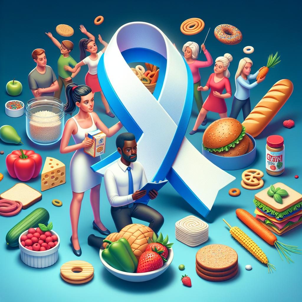 Awareness Ribbon and Gluten-Free Foods