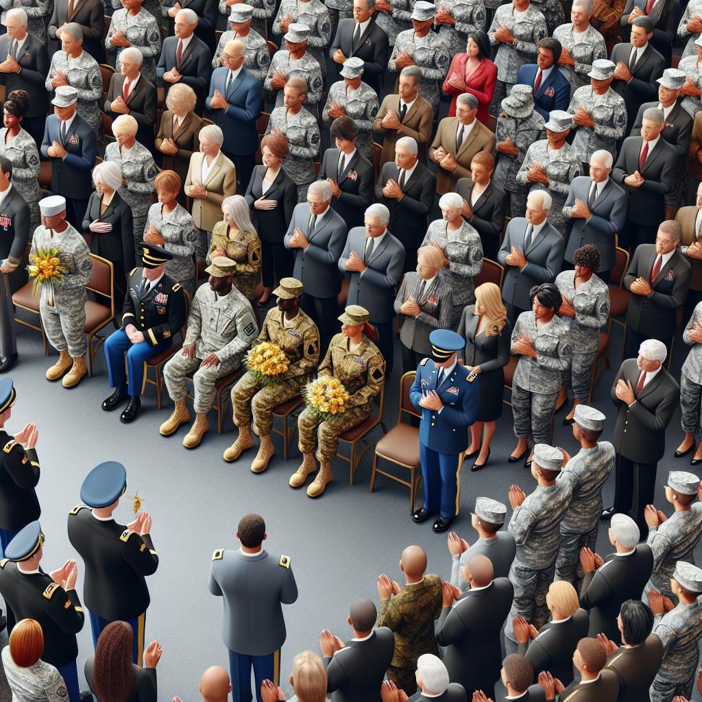 Military retirement ceremony tribute