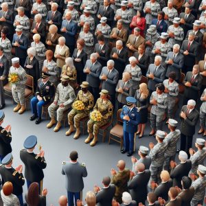 Military retirement ceremony tribute