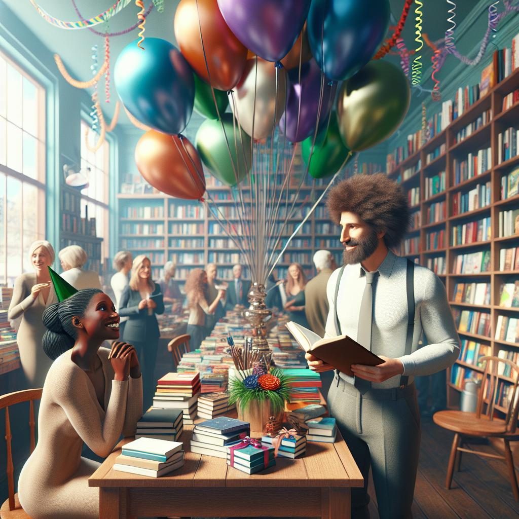 Colorful Bookstore Celebration