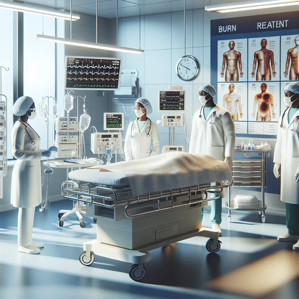 Hospital burn treatment room.