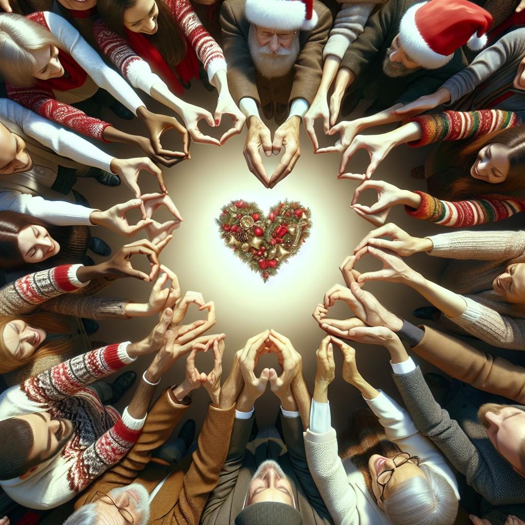 Festive Hands Uniting Hearts