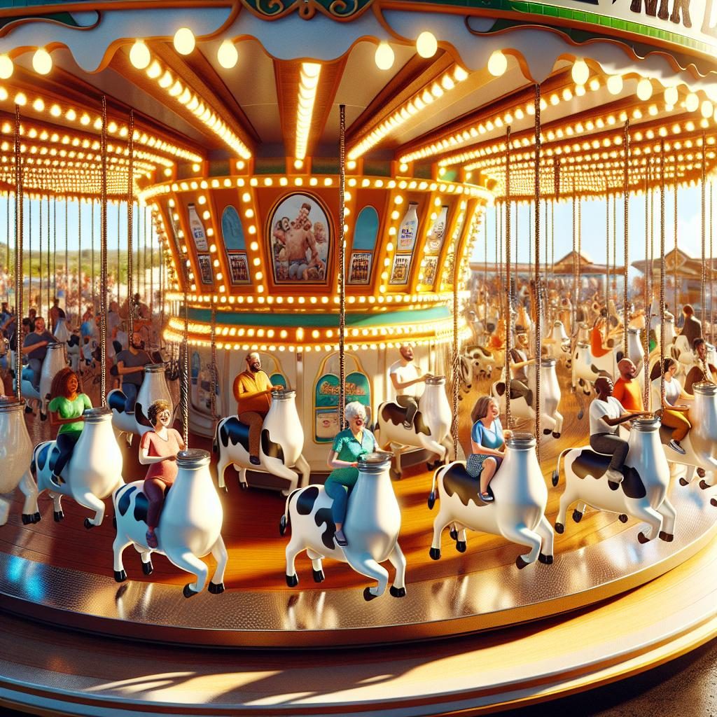 Dairy-themed carousel fun