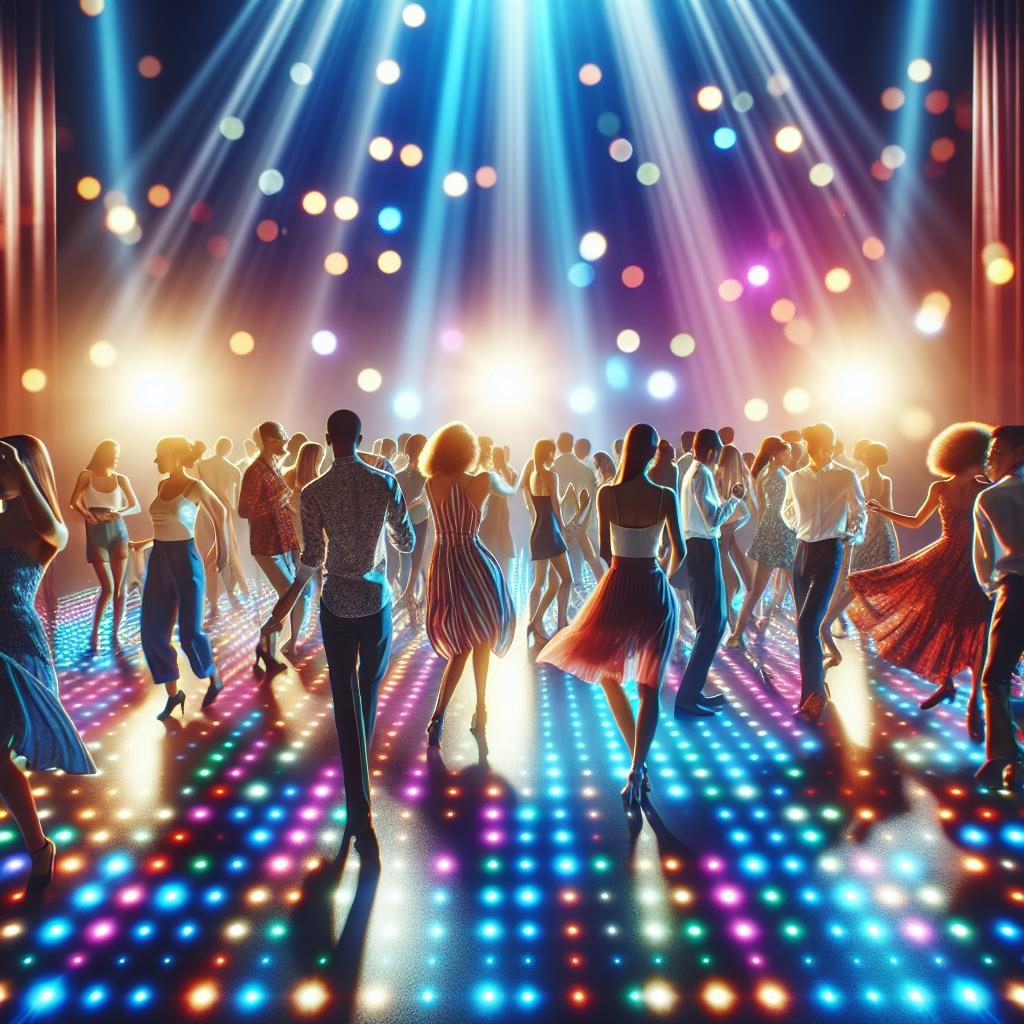 Glittering dance floor