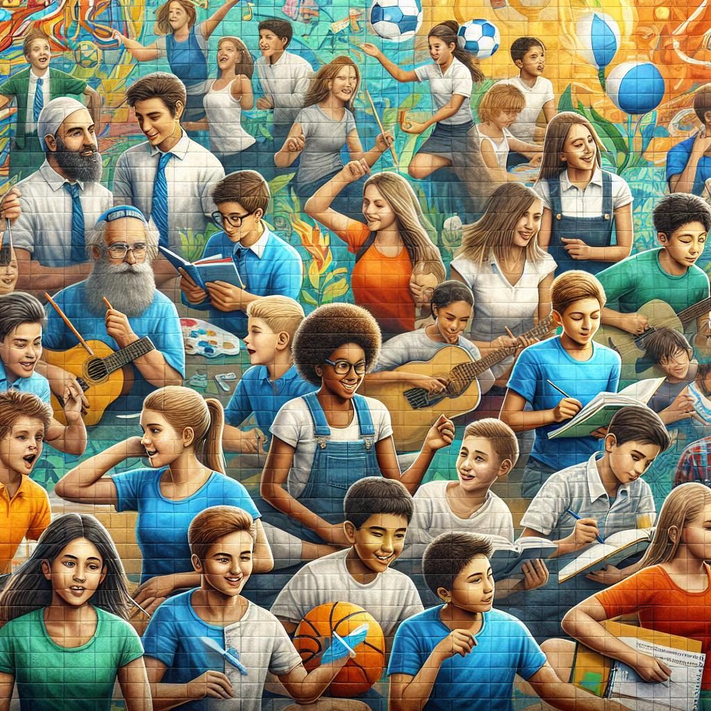 Vibrant Student Mural