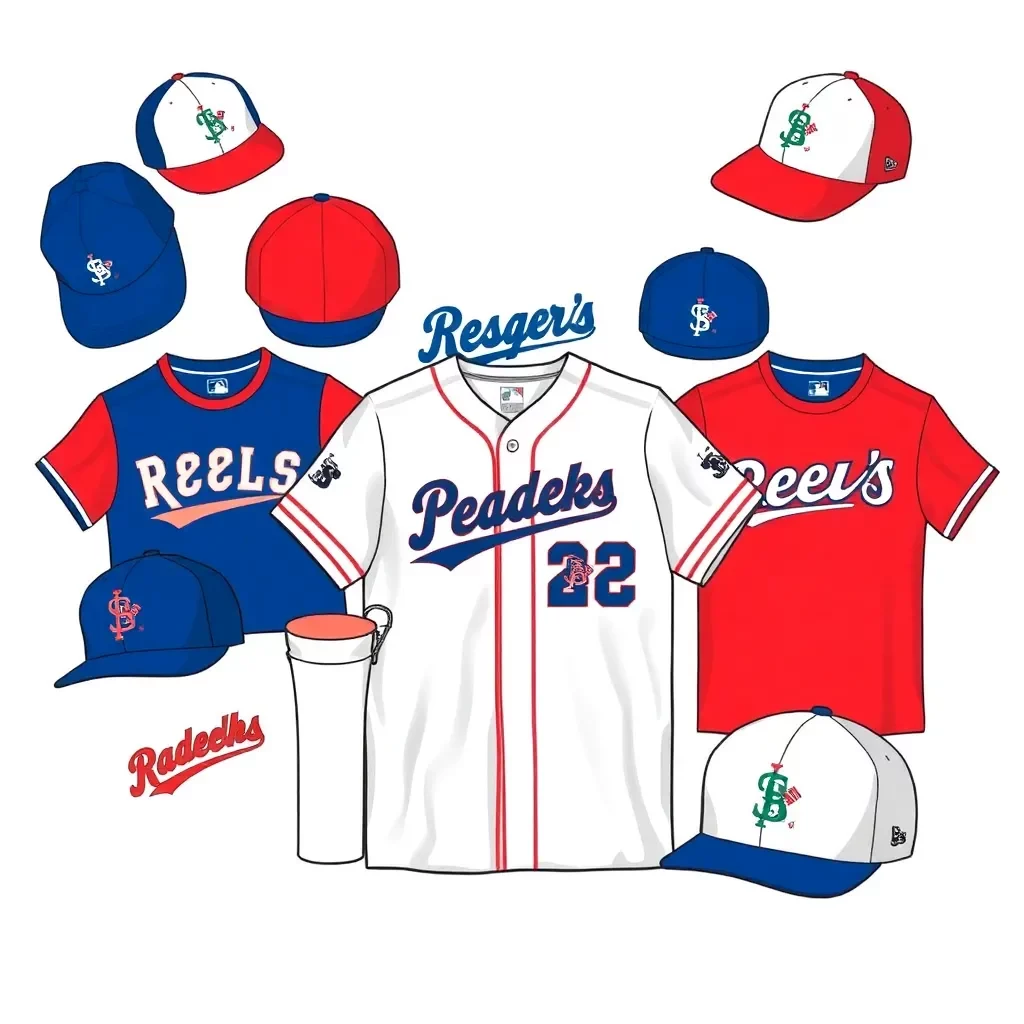 Baseball gear displayed with vibrant team colors and enthusiasm.