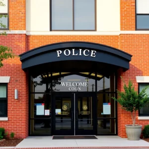 University police building with welcoming atmosphere and clear signage.