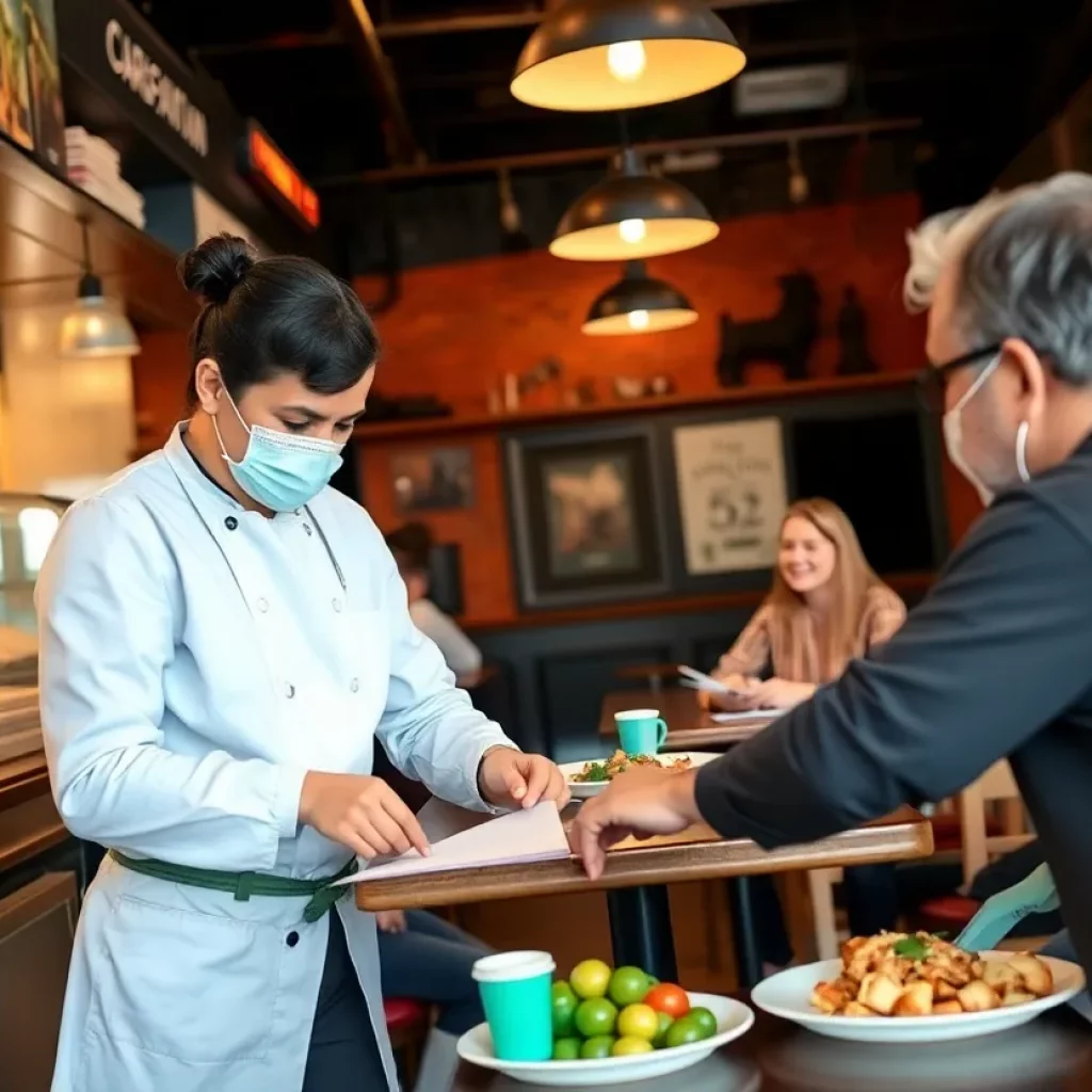 diners enjoying meals at a clean restaurant in Madison County