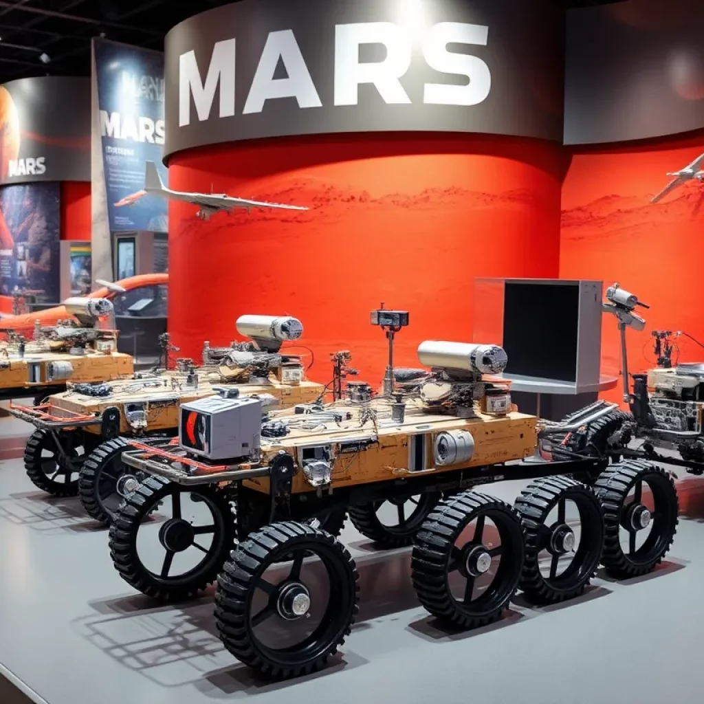 Display of Mars rovers at the U.S. Space and Rocket Center