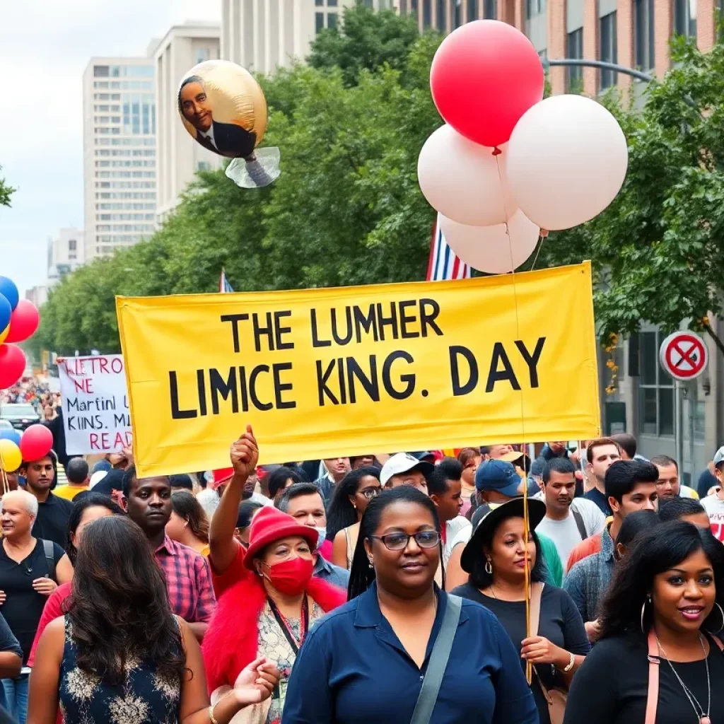 A vibrant parade celebrating Martin Luther King Jr. Day in Huntsville.