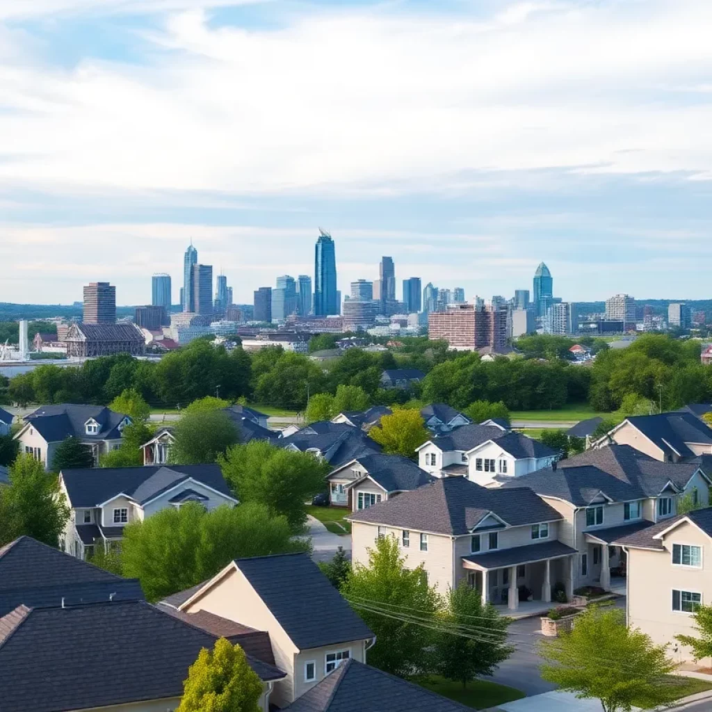 Huntsville skyline with modern real estate