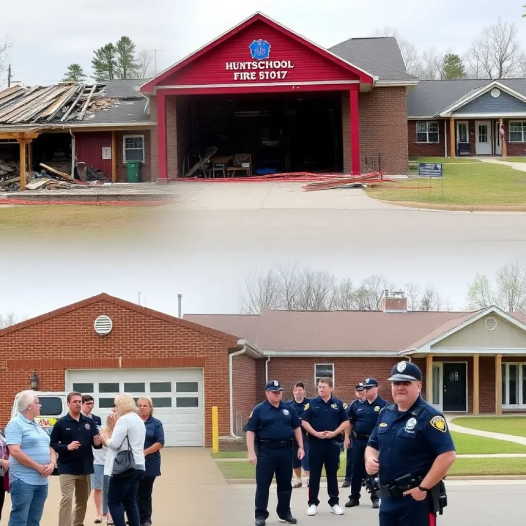 Damage at Huntsville fire station and school facilities due to vandalism