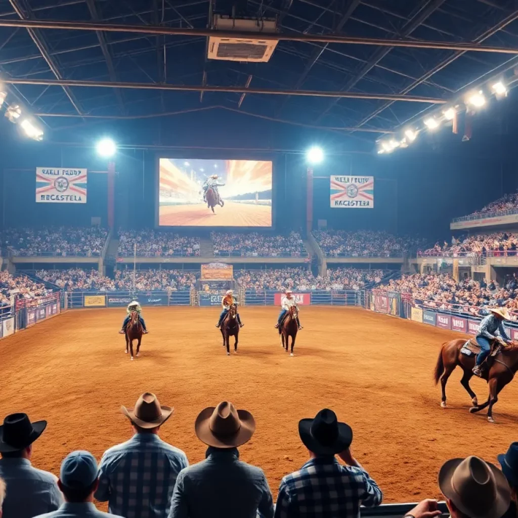 Contestants competing at the NCPRA Rodeo Finals