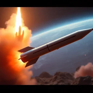 Conceptual image of advanced missile defense technology against hypersonic threats.