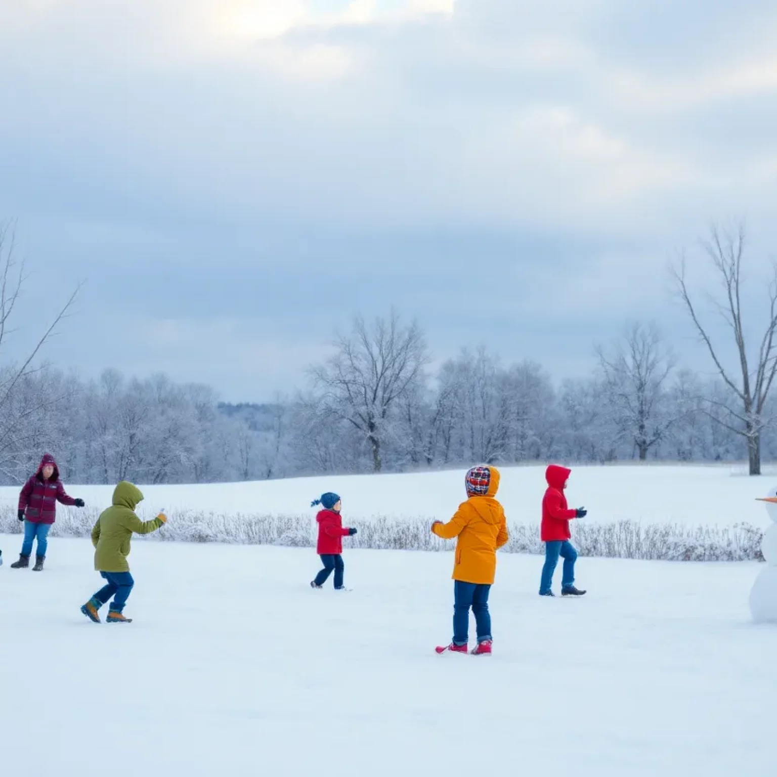 Snow-covered streets of Huntsville during winter 2025.