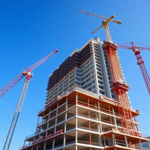 Construction of Huntsville Hospital's Madison Street Tower expansion