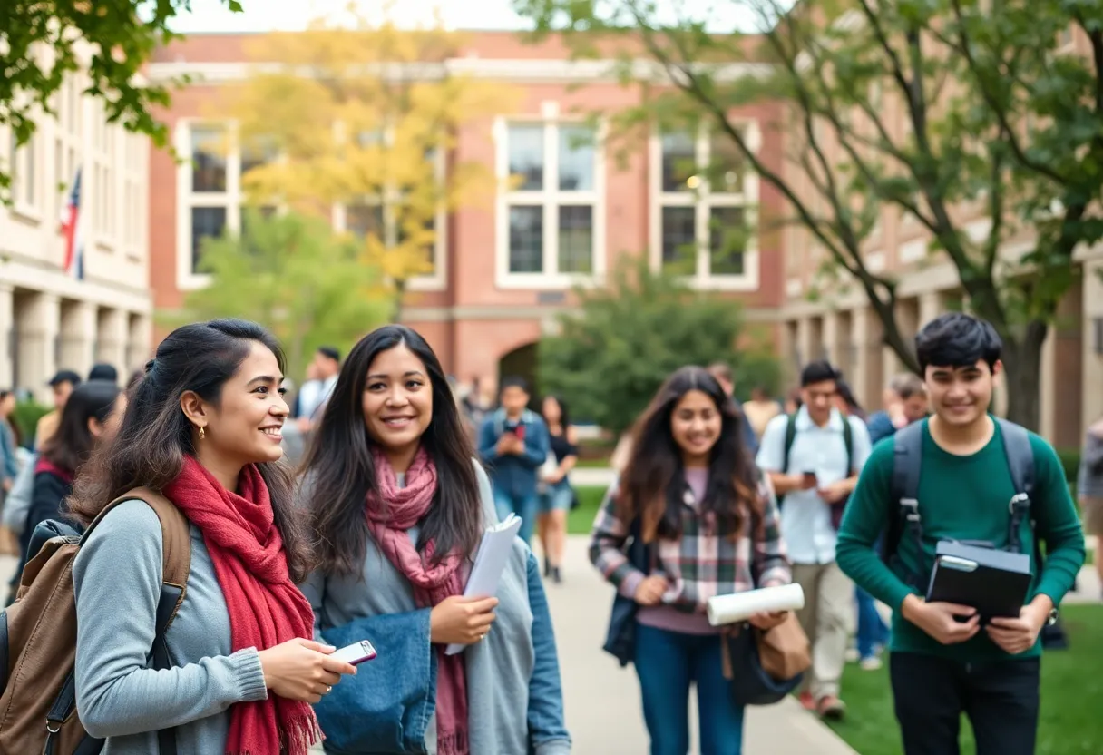 Students at Oakwood University engaged in campus activities