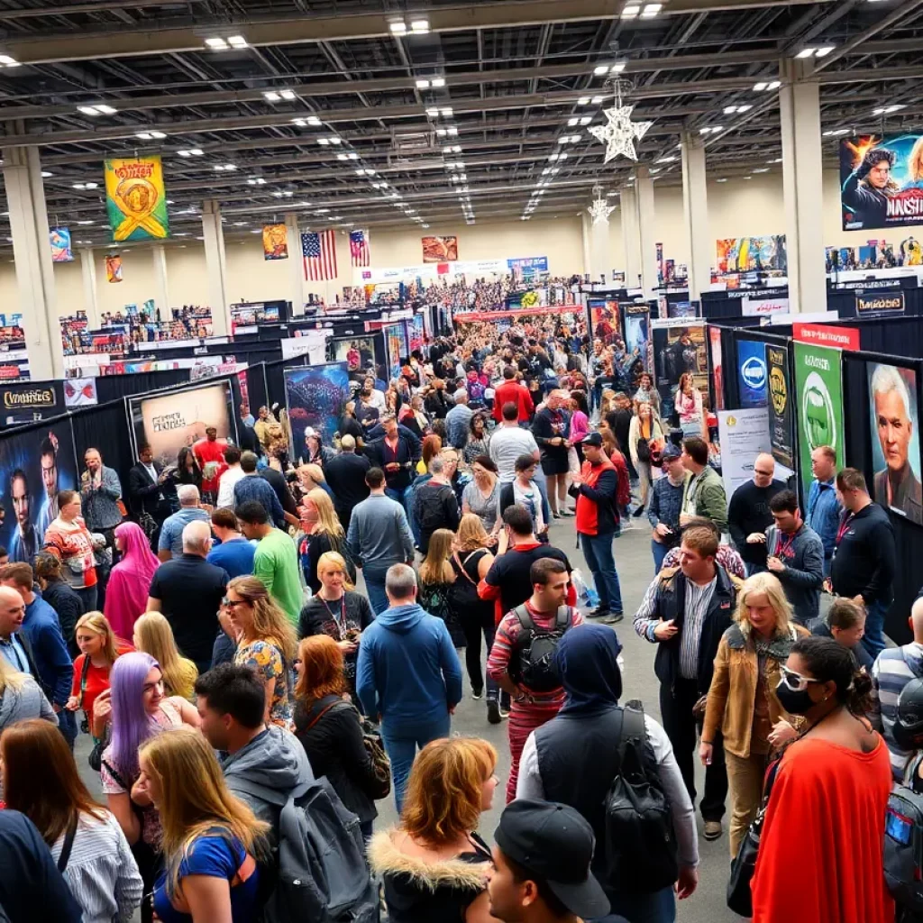 Attendees at the Comic Pop Culture Expo in Huntsville, Alabama, enjoying the event.
